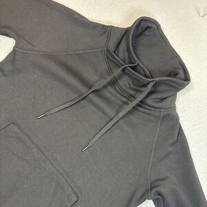 Mona B Criss Cross Cowl Neck Black Sweatshirt Men Size S/M NWT